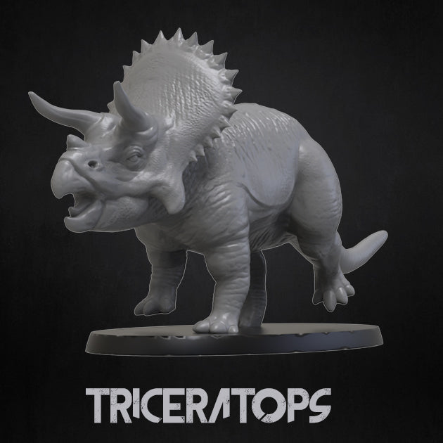 Triceratops - Dinosaurs Set 2 - 3D IP Studios - Terrain Wargaming D&D DnD 28mm 32mm 40mm 54mm 75mm