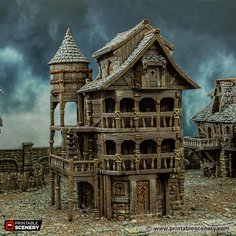 City Tenement - Cities of Ramshackle and Ruin - Printable Scenery - Terrain, Wargaming, D&D, DnD