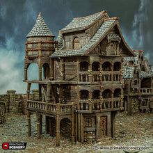 Load image into Gallery viewer, City Tenement - Cities of Ramshackle and Ruin - Printable Scenery - Terrain, Wargaming, D&amp;D, DnD