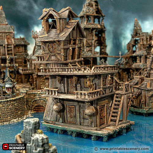 The Gunners Rickety Roost - Cities of Ramshackle and Ruin - Printable Scenery - Terrain, Wargaming, D&D, DnD