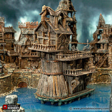 Load image into Gallery viewer, The Gunners Rickety Roost - Cities of Ramshackle and Ruin - Printable Scenery - Terrain, Wargaming, D&amp;D, DnD
