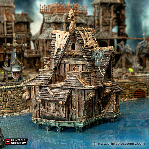 The Stewards Hideaway - Cities of Ramshackle and Ruin - Printable Scenery - Terrain, Wargaming, D&D, DnD
