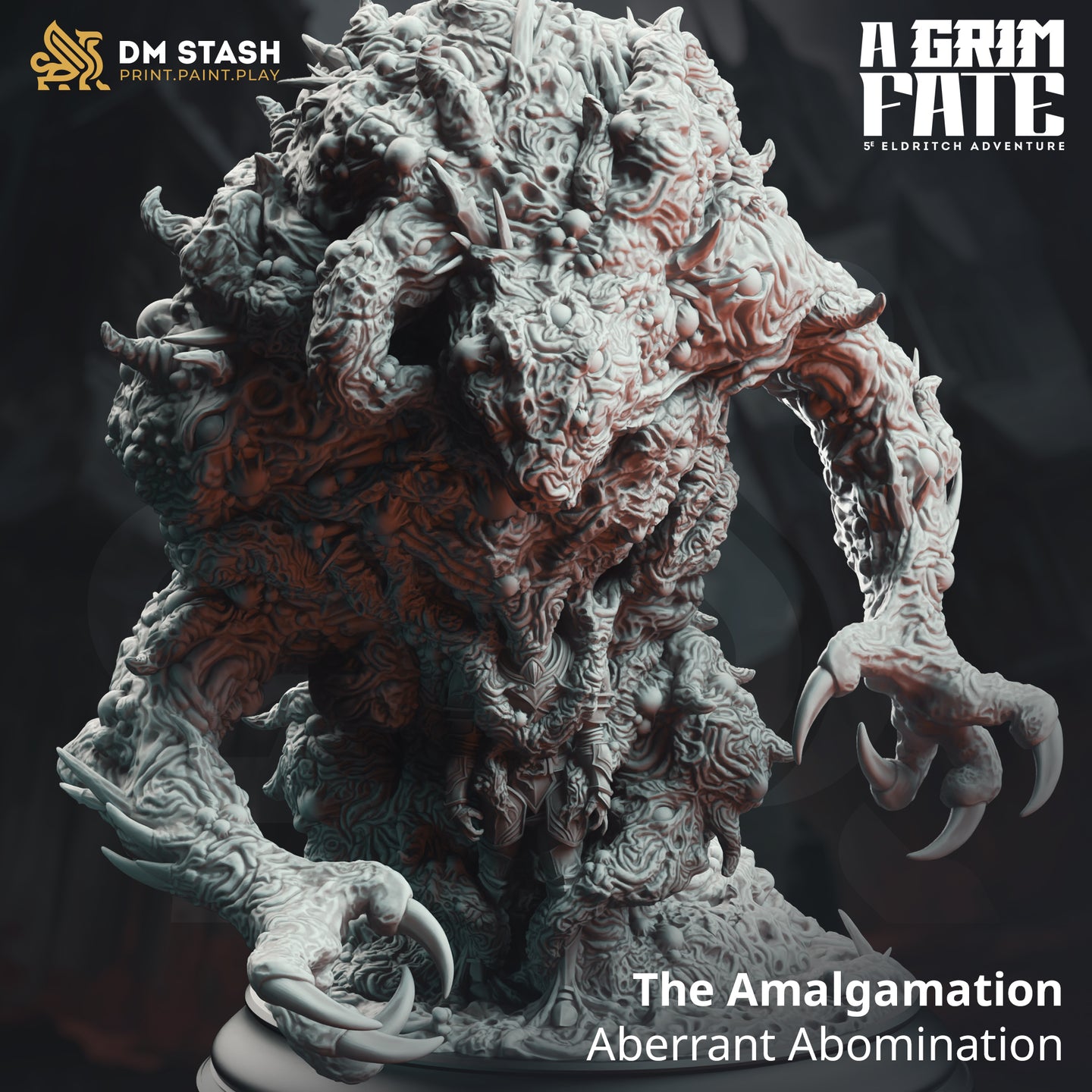 The Amalgamation Aberrant Abomination - A Grim Fate - DM Stash - Wargaming D&D DnD, 28mm, 32mm, 40mm, 54mm