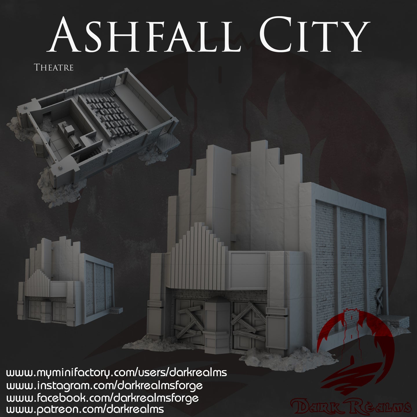 Theatre - Ashfall City - Dark Realms Terrain Wargaming D&D DnD