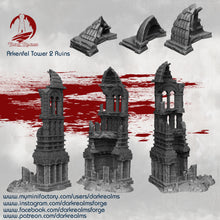 Load image into Gallery viewer, Stone City Tower 2 Ruins - Arkenfel - Dark Realms Terrain Wargaming D&amp;D DnD