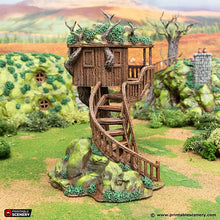 Load image into Gallery viewer, Halfling Tree House - Rise of the Halflings - Printable Scenery - Terrain, Wargaming, D&amp;D, DnD
