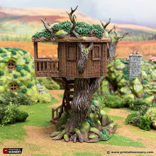 Load image into Gallery viewer, Halfling Tree House - Rise of the Halflings - Printable Scenery - Terrain, Wargaming, D&amp;D, DnD