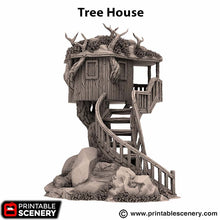 Load image into Gallery viewer, Halfling Tree House - Rise of the Halflings - Printable Scenery - Terrain, Wargaming, D&amp;D, DnD