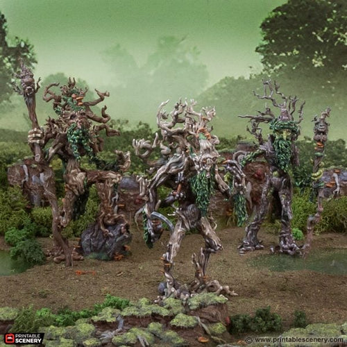 Tree Wizards - The Gloaming Swamps - Printable Scenery Wargaming D&D DnD 28mm 32mm 40mm 54mm
