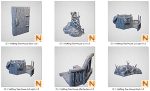 Halfling Tree House - Rise of the Halflings - Printable Scenery - Terrain, Wargaming, D&D, DnD