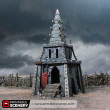 Load image into Gallery viewer, Trench Chapel - Trench Tombs - Darkness &amp; Desolation - Printable Scenery - SystemHEX Terrain D&amp;D DnD