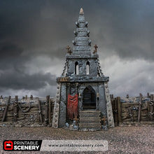 Load image into Gallery viewer, Trench Chapel - Trench Tombs - Darkness &amp; Desolation - Printable Scenery - SystemHEX Terrain D&amp;D DnD