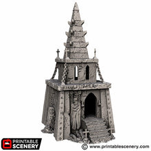Load image into Gallery viewer, Trench Chapel - Trench Tombs - Darkness &amp; Desolation - Printable Scenery - SystemHEX Terrain D&amp;D DnD