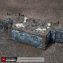 Load image into Gallery viewer, Wooden Dugout - Trench Tombs - Darkness &amp; Desolation - Printable Scenery - SystemHEX Terrain D&amp;D DnD