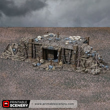 Load image into Gallery viewer, Wooden Dugout - Trench Tombs - Darkness &amp; Desolation - Printable Scenery - SystemHEX Terrain D&amp;D DnD