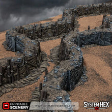 Load image into Gallery viewer, Trench Forts - Darkness &amp; Desolation - Trench Tombs - Printable Scenery - Wargaming Terrain