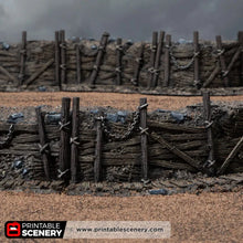 Load image into Gallery viewer, Trench Forts - Darkness &amp; Desolation - Trench Tombs - Printable Scenery - Wargaming Terrain