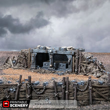 Load image into Gallery viewer, Trench Mausoleum - Trench Tombs - Darkness &amp; Desolation - Printable Scenery - SystemHEX Terrain D&amp;D DnD