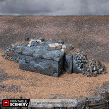 Load image into Gallery viewer, Trench Mausoleum - Trench Tombs - Darkness &amp; Desolation - Printable Scenery - SystemHEX Terrain D&amp;D DnD