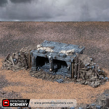 Load image into Gallery viewer, Trench Mausoleum - Trench Tombs - Darkness &amp; Desolation - Printable Scenery - SystemHEX Terrain D&amp;D DnD