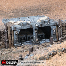 Load image into Gallery viewer, Trench Mausoleum - Trench Tombs - Darkness &amp; Desolation - Printable Scenery - SystemHEX Terrain D&amp;D DnD
