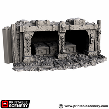 Load image into Gallery viewer, Trench Mausoleum - Trench Tombs - Darkness &amp; Desolation - Printable Scenery - SystemHEX Terrain D&amp;D DnD
