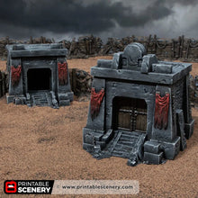 Load image into Gallery viewer, Trench Tomb - Darkness &amp; Desolation - Trench Tombs - Printable Scenery - Wargaming Terrain