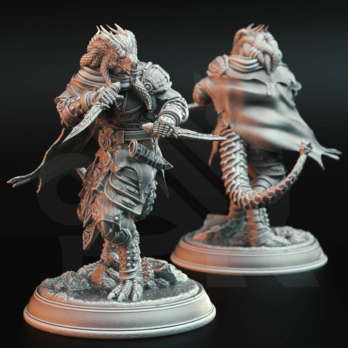 Umbrascale Draconic Rogue - Adventure Continues - DM Stash - Wargaming D&D DnD, 28mm, 32mm, 40mm, 54mm, 75mm, 100mm, 125mm