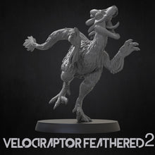 Load image into Gallery viewer, Velociraptor With Feathers - Dinosaurs Set 4 - 3D IP Studios - Terrain Wargaming D&amp;D DnD 28mm 32mm 40mm 54mm 75mm 100mm