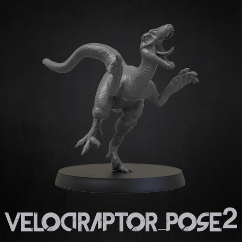 Velociraptor With No Feathers - Dinosaurs Set 4 - 3D IP Studios - Terrain Wargaming D&D DnD 28mm 32mm 40mm 54mm 75mm 100mm 125mm