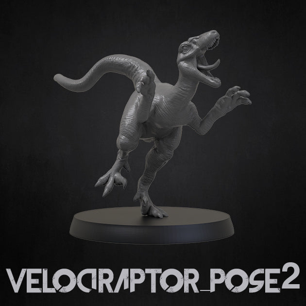 Velociraptor With No Feathers - Dinosaurs Set 4 - 3D IP Studios - Terrain Wargaming D&D DnD 28mm 32mm 40mm 54mm 75mm 100mm 125mm
