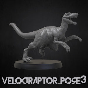 Velociraptor With No Feathers - Dinosaurs Set 4 - 3D IP Studios - Terrain Wargaming D&D DnD 28mm 32mm 40mm 54mm 75mm 100mm 125mm