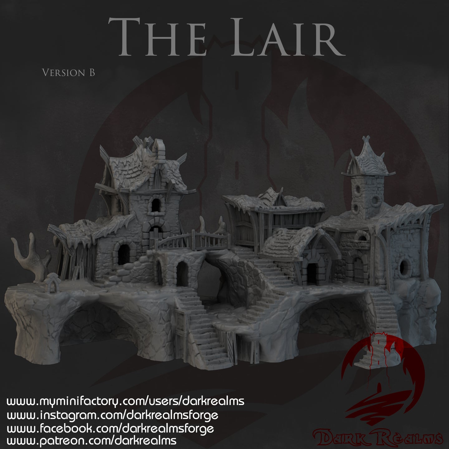 The Lair (Set B) - Black Thorn Keep - Dark Realms Terrain Wargaming D&D DnD