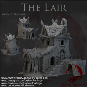 The Lair (Set B) - Black Thorn Keep - Dark Realms Terrain Wargaming D&D DnD