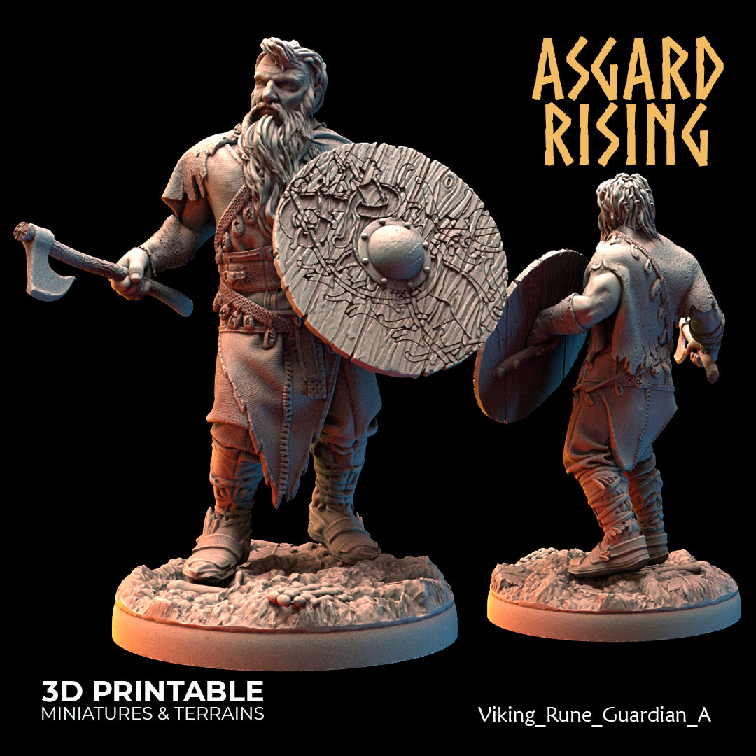 Dnd Rune Guard Raven Clan Viking Rune Guardian A - Asgard Rising - Wargaming D&D DnD ...