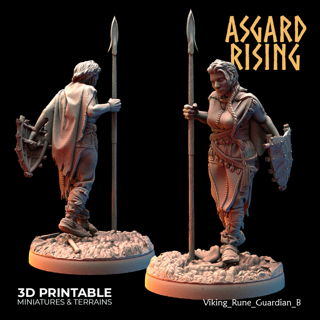 Dnd Rune Guard Raven Clan Viking Rune Guardian B - Asgard Rising - Wargaming D&D DnD ...