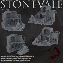 Load image into Gallery viewer, Villa 2 Ruins - Stonevale - Dark Realms Terrain Wargaming D&amp;D DnD