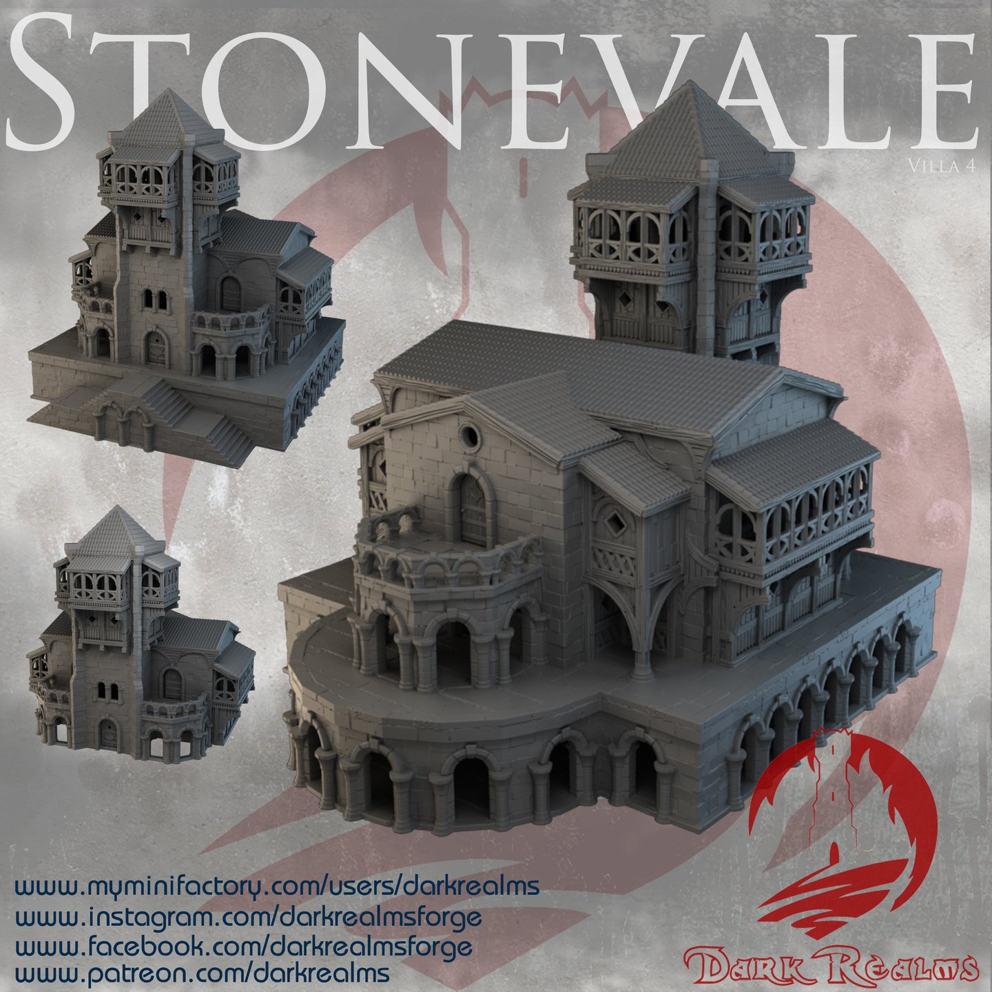 Villa 4 - Stonevale - Dark Realms Terrain Wargaming D&D DnD