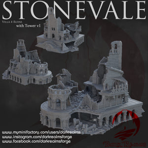 Villa 4 Ruins - Stonevale - Dark Realms Terrain Wargaming D&D DnD