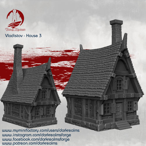 Market Town House 3 - Vladistov - Dark Realms Terrain Wargaming D&D DnD
