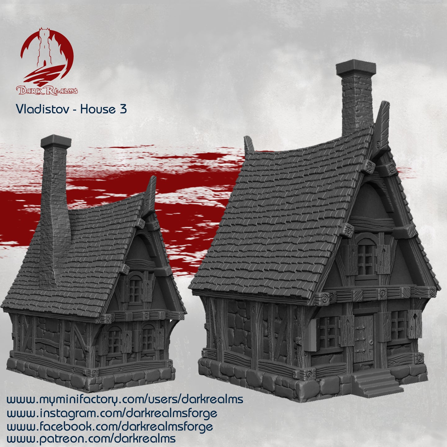 Market Town House 3 - Vladistov - Dark Realms Terrain Wargaming D&D DnD