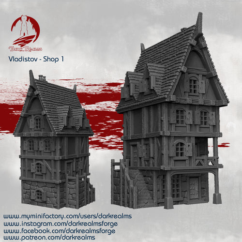 Market Town Shop 1 - Vladistov - Dark Realms Terrain Wargaming D&D DnD
