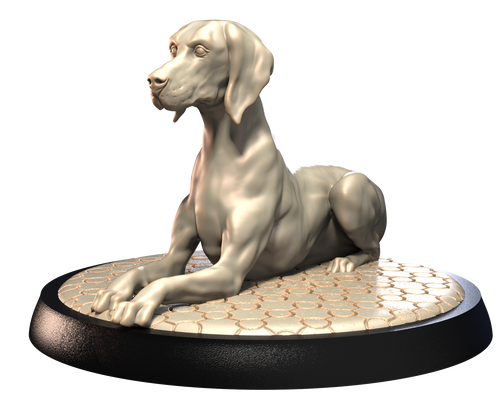 Weimaraner - Dogs Vol 1 - 3D IP Studios - Terrain Wargaming D&D DnD 28mm 32mm 40mm 54mm 75mm 100mm 125mm