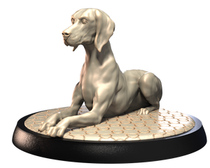Weimaraner - Dogs Vol 1 - 3D IP Studios - Terrain Wargaming D&D DnD 28mm 32mm 40mm 54mm 75mm 100mm 125mm