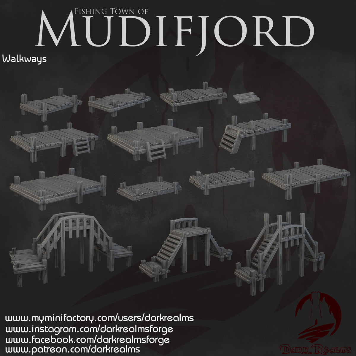 Walkways - Mudifjord - Dark Realms Terrain Wargaming D&D DnD – Dungeon ...
