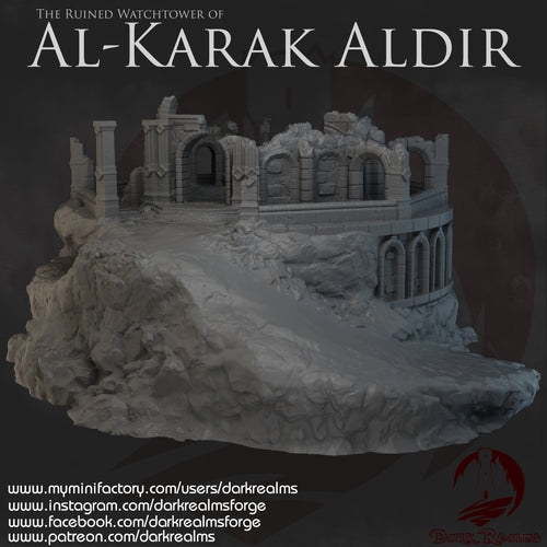 The Ruined Watchtower of Al-Karak Aldir - Necropolis - Dark Realms Terrain Wargaming D&D DnD
