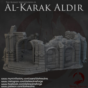 The Ruined Watchtower of Al-Karak Aldir - Necropolis - Dark Realms Terrain Wargaming D&D DnD