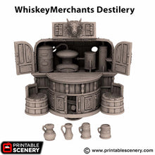 Load image into Gallery viewer, Whiskey Merchants Distillery - Rise of the Halflings - Printable Scenery - Terrain, Wargaming, D&amp;D, DnD 28mm 32mm 40mm 54mm