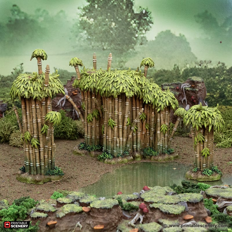 Wilderness Scatter  - The Gloaming Swamps - Printable Scenery Terrain Wargaming D&D DnD