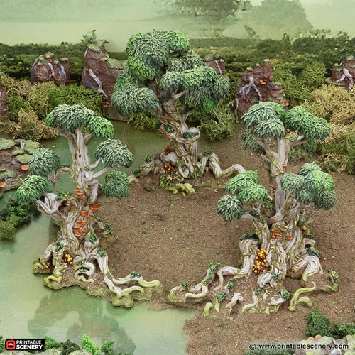 Wilderwood Circle - The Gloaming Swamps - Printable Scenery Terrain Wargaming D&D DnD 15mm 20mm 28mm 32mm 40mm 54mm